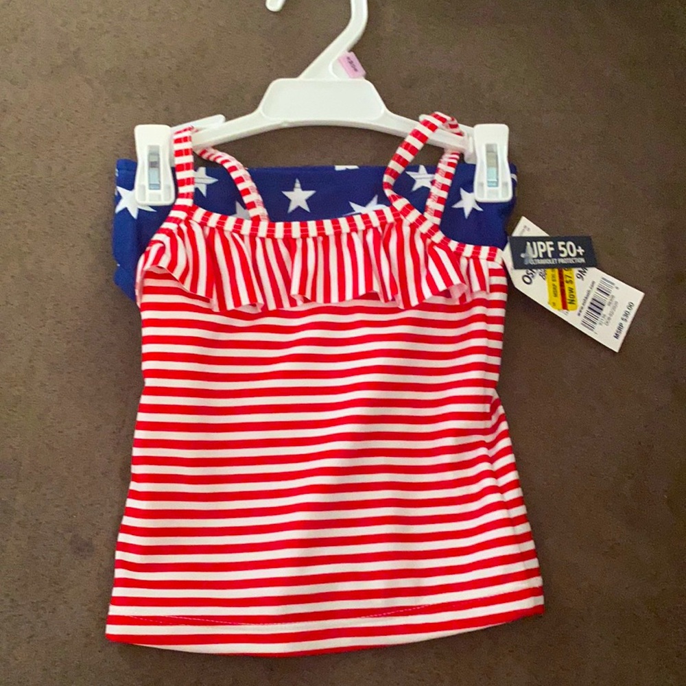 OshKosh red, white and blue bathing suit